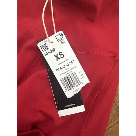 Adidas Thebe Magugu Women's Red Bird of Paradise Leggings Size XS - Picture 3 of 8